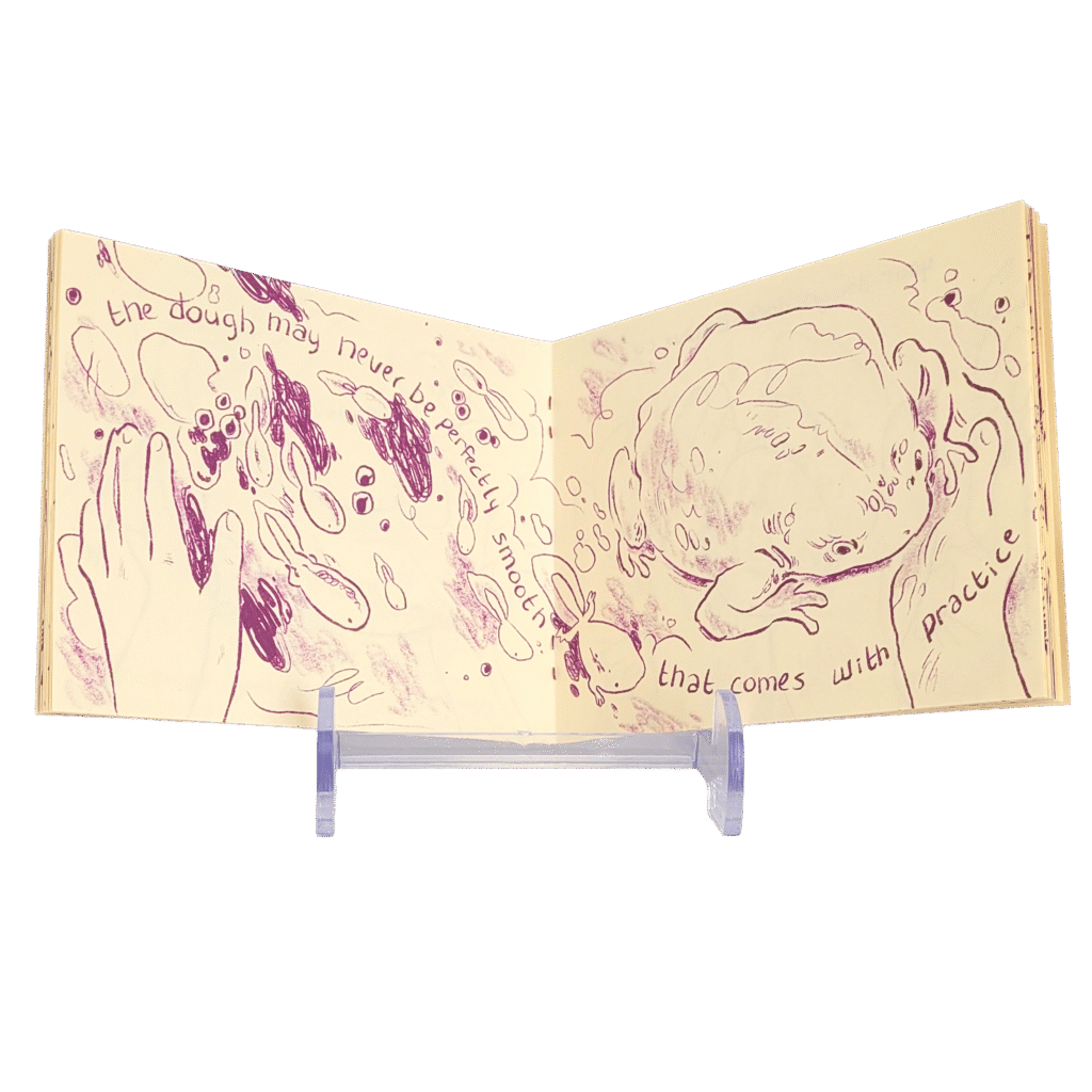 Printed on ivory paper and mimicking riso colors.